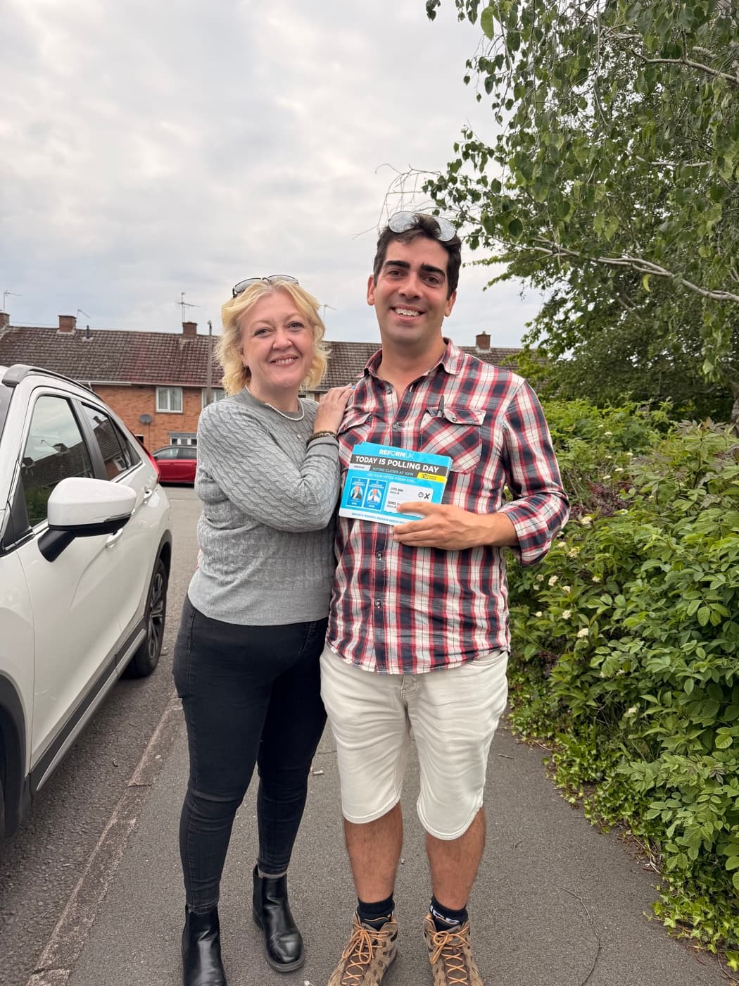 Canvassing on election day in Greenlands with Cllr Winfield.