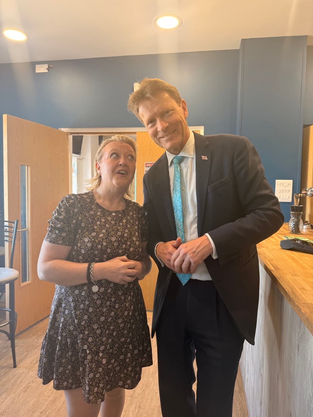 With Reform UK leader Richard Tice in the lead up to the local election.